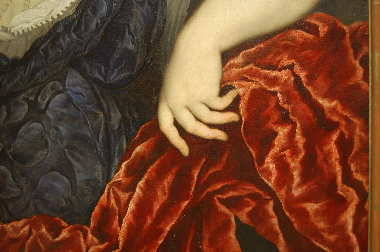 Ritratto di dama con rosa - Puskin Museum, dettaglio